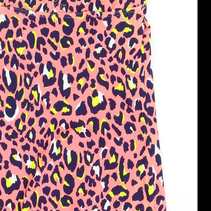 Matalan Womens Pink Animal Print  Basic Blouse Size 10  - strapless