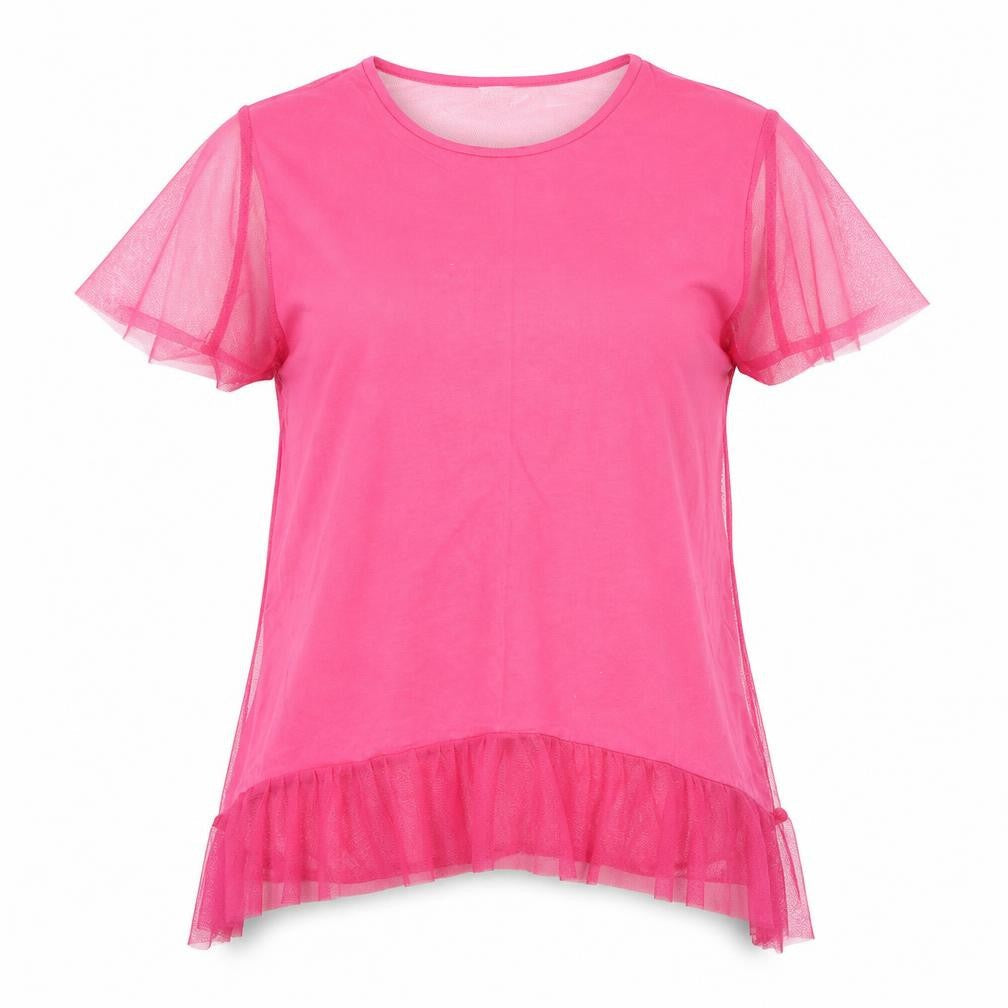 Womens UK Size 10 River Island Pink Basic Blouse