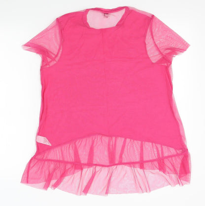 Womens UK Size 10 River Island Pink Basic Blouse