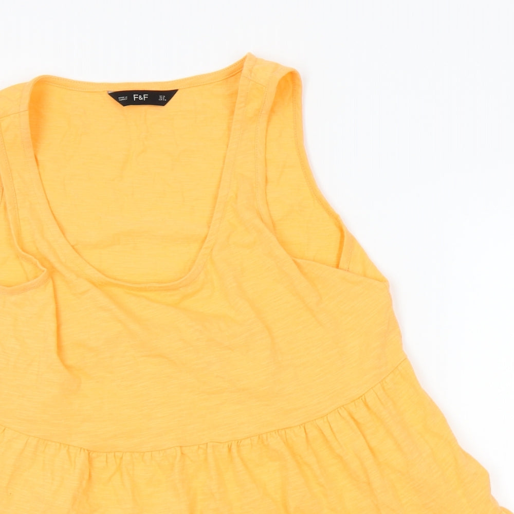 F&F Womens Orange   Basic Blouse Size 12
