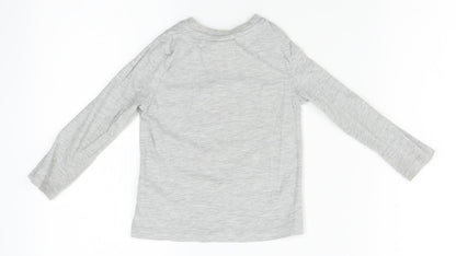 Minion made Boys Grey   Basic T-Shirt Size 3-4 Years  - minions, despicable me