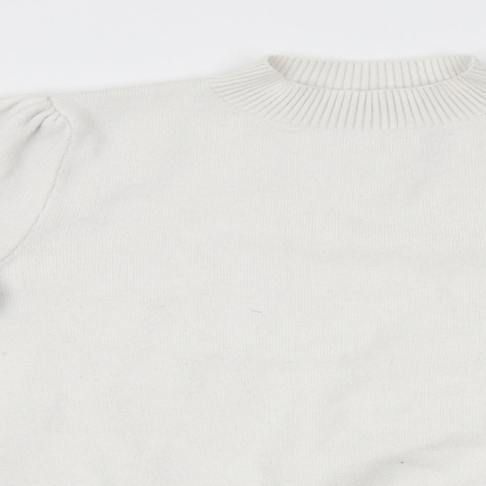 Mademoiselle Womens White   Pullover Jumper Size S