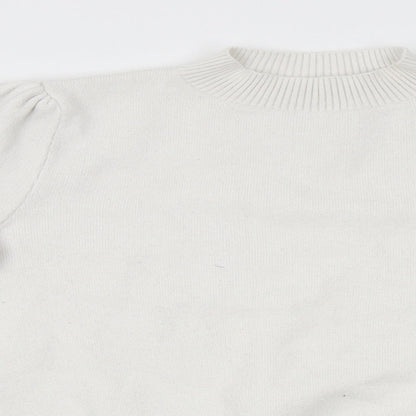 Mademoiselle Womens White   Pullover Jumper Size S