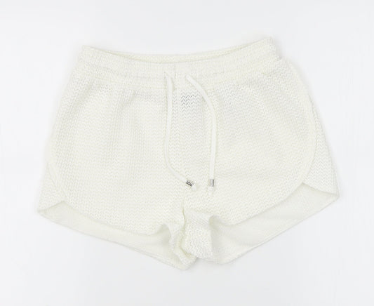 H&M Womens White   Mom Shorts Size XS