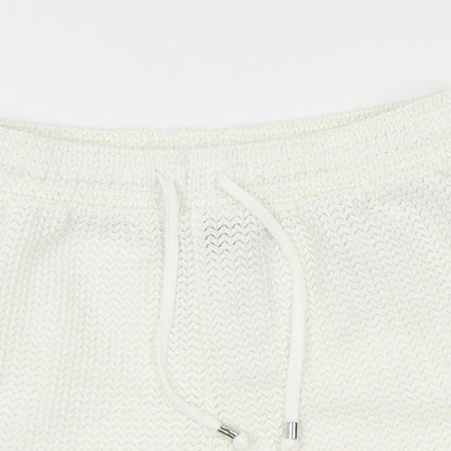 H&M Womens White   Mom Shorts Size XS