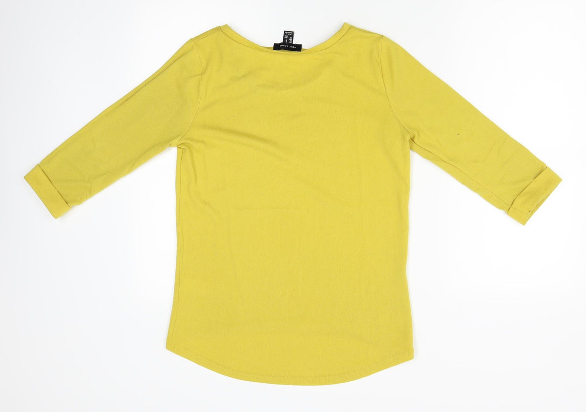 New Look Womens Yellow   Pullover Jumper Size 8