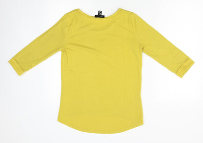 New Look Womens Yellow   Pullover Jumper Size 8