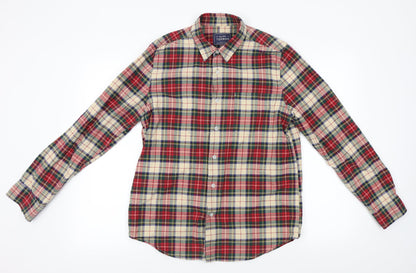 Mens UK Size M Topman Red  Button-Up Long Sleeve Casual Shirt
