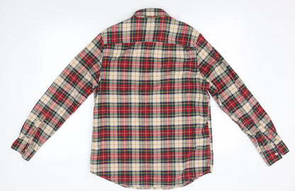 Mens UK Size M Topman Red  Button-Up Long Sleeve Casual Shirt