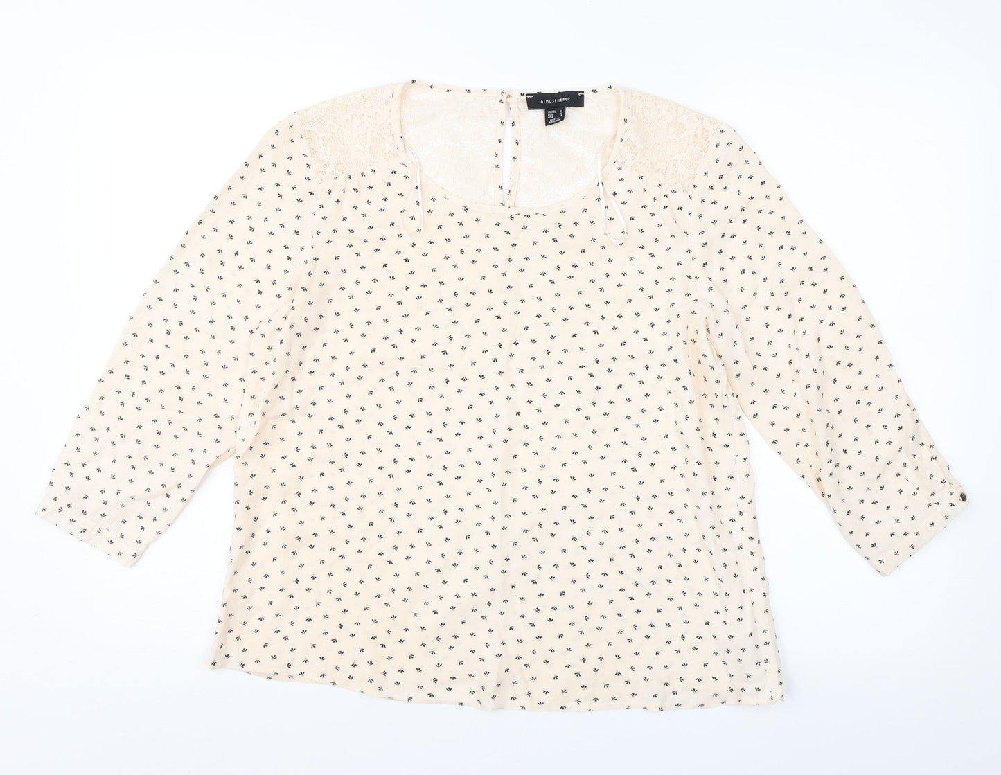 Atmosphere Womens Pink Polka Dot Jersey Basic T-Shirt Size 12