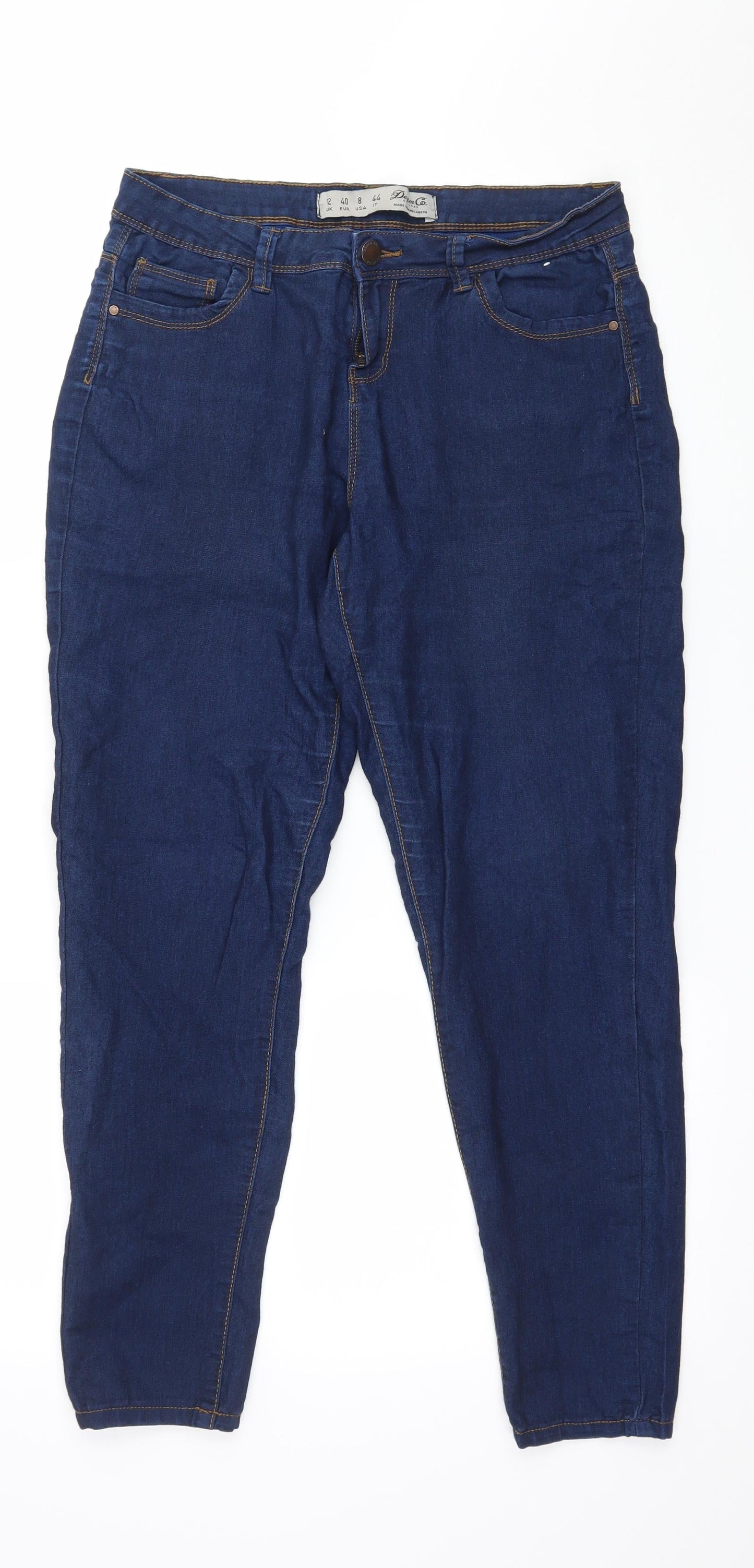 Denim & Co. Womens Blue  Denim Skinny Jeans Size 12 L26 in