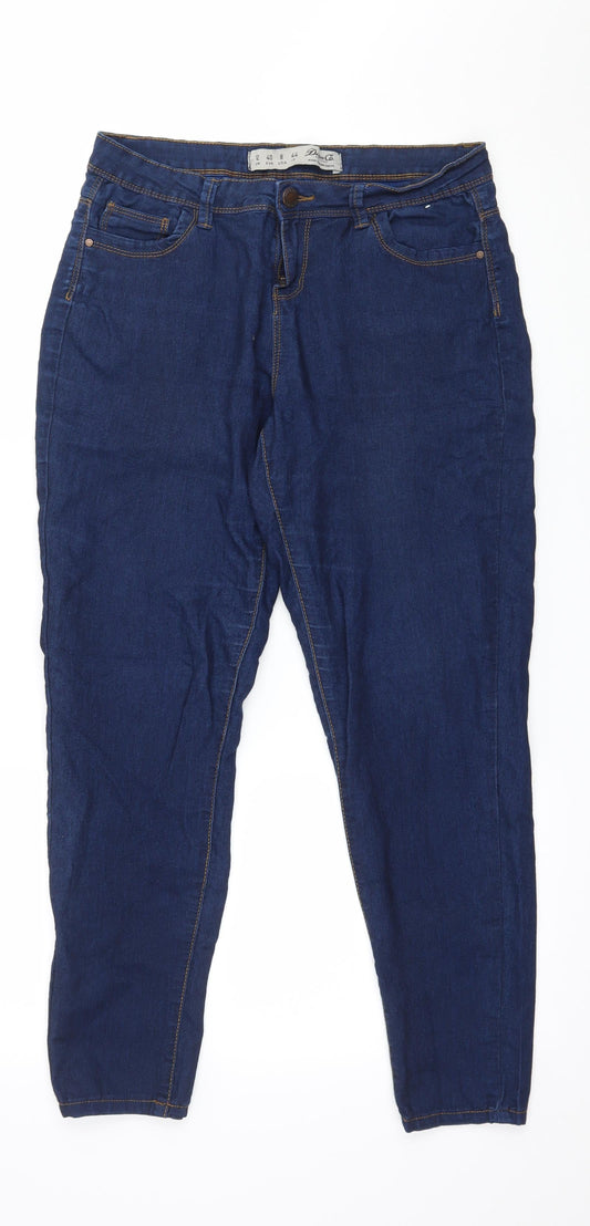 Denim & Co. Womens Blue  Denim Skinny Jeans Size 12 L26 in