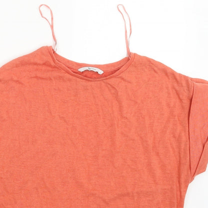 TU Womens Orange   Basic T-Shirt Size 8