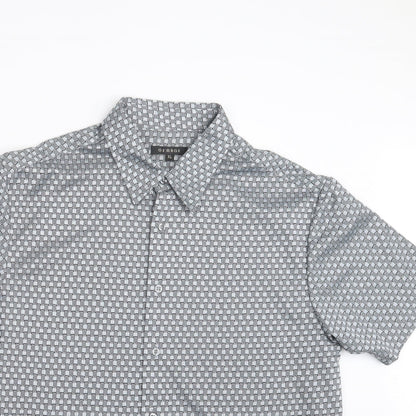 George Mens Silver    Button-Up Size XL