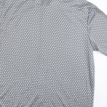 George Mens Silver    Button-Up Size XL