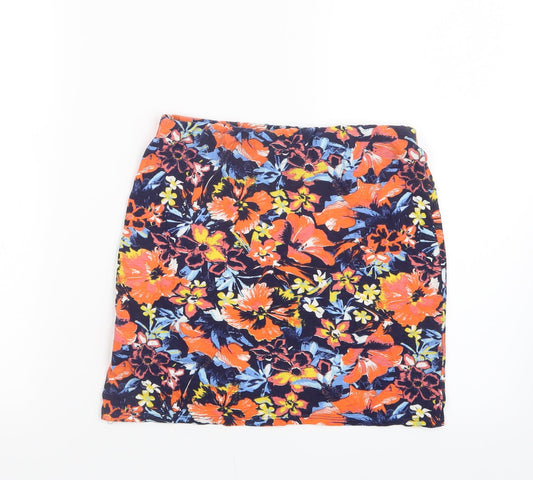 Atmosphere Womens Blue Floral  Straight & Pencil Skirt Size 10