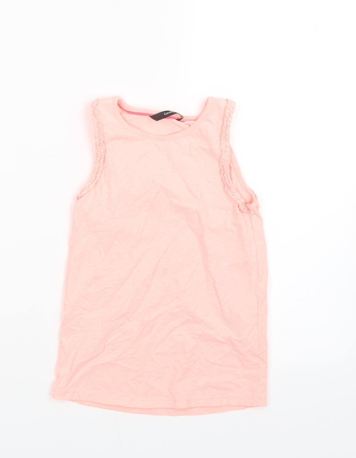George Girls Pink   Basic T-Shirt Size 7-8 Years