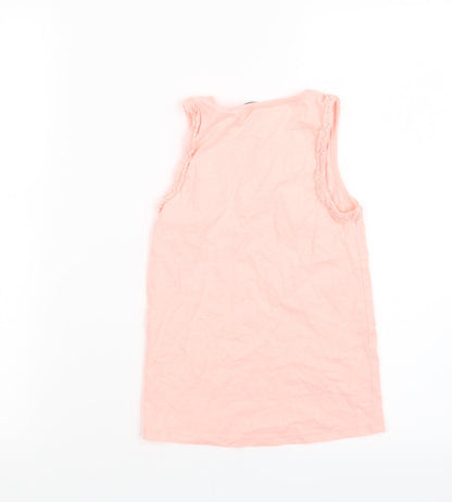 George Girls Pink   Basic T-Shirt Size 7-8 Years