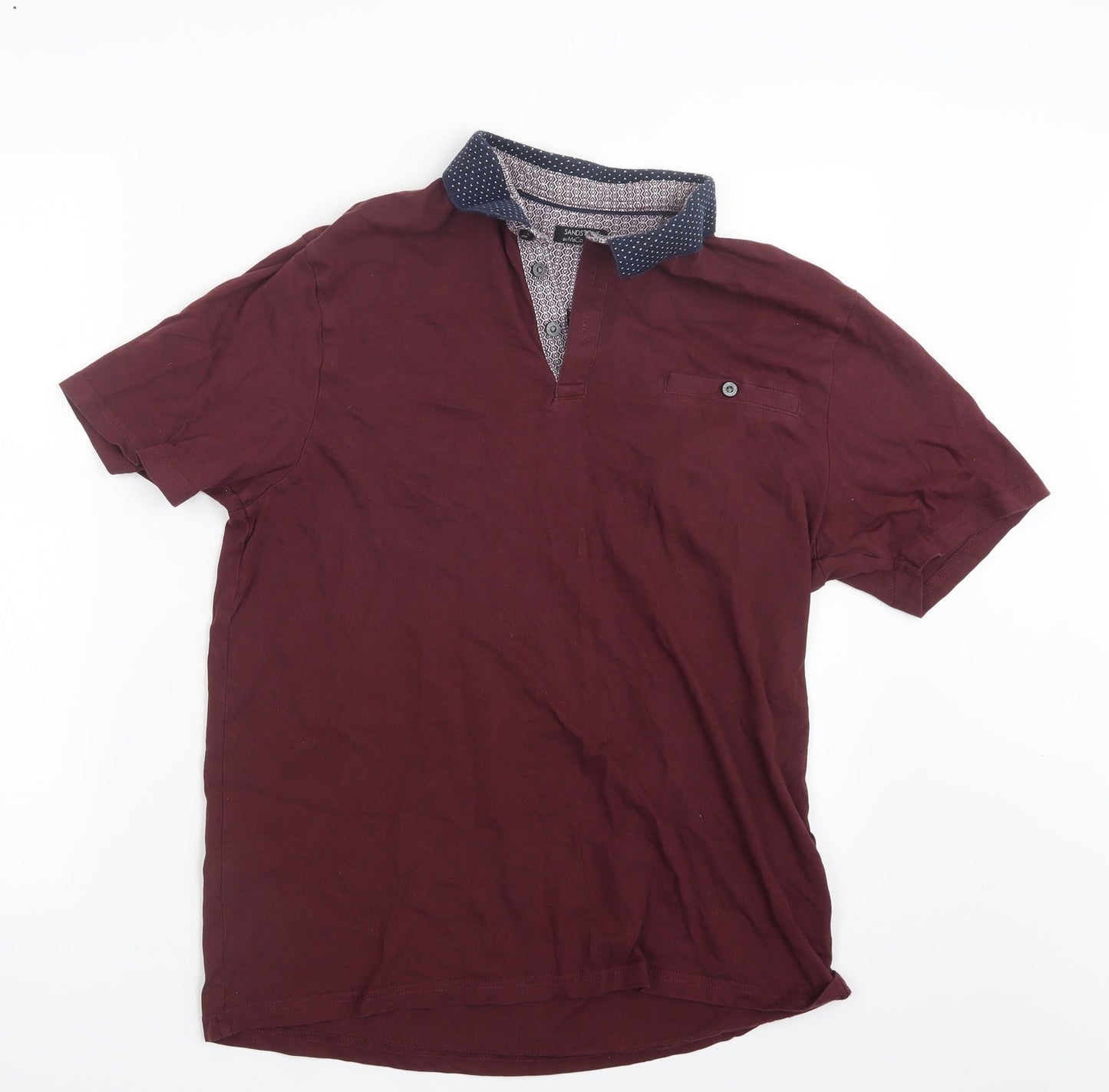 M&Co Mens Purple    Polo Size M