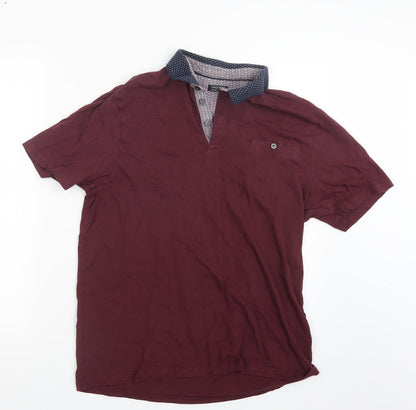 M&Co Mens Purple    Polo Size M