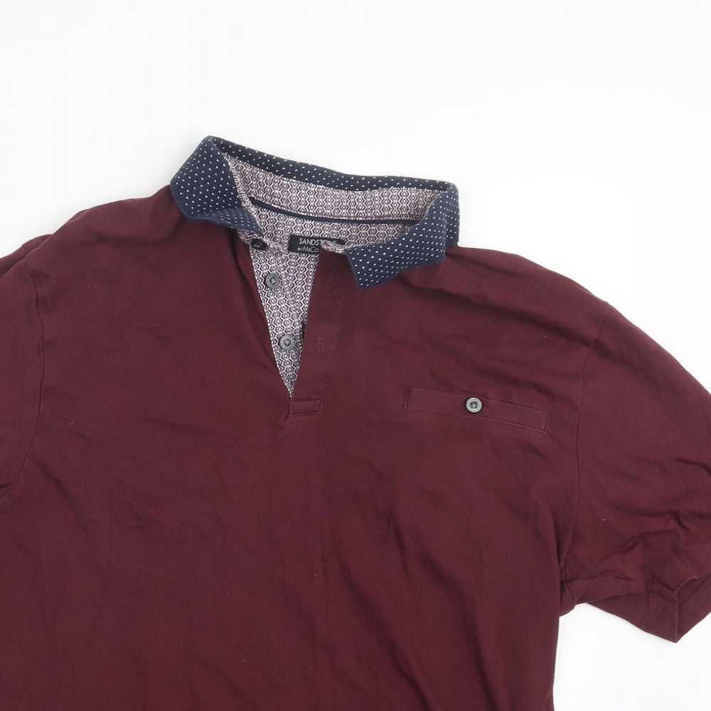 M&Co Mens Purple    Polo Size M