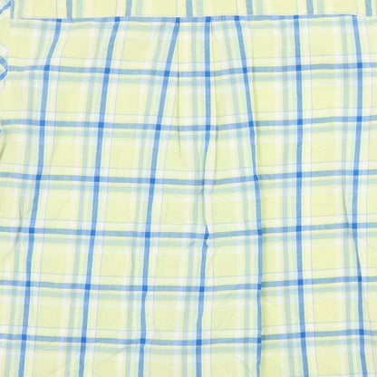 Tesco Mens Green Plaid   Button-Up Size M