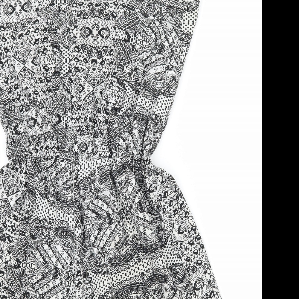 Atmosphere Womens White Geometric  Playsuit One-Piece Size 8