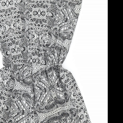 Atmosphere Womens White Geometric  Playsuit One-Piece Size 8