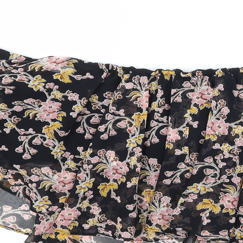 Womens UK Size 14 Topshop Black Basic Blouse