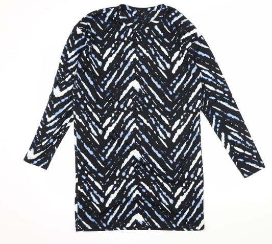 F&F Womens Blue Striped Knit Jumper Dress  Size 10