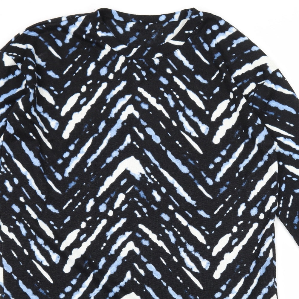 F&F Womens Blue Striped Knit Jumper Dress  Size 10