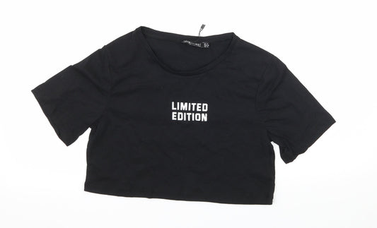 I SAW IT FIRST Womens Black  Jersey Basic T-Shirt Size 14  - Limited Edition