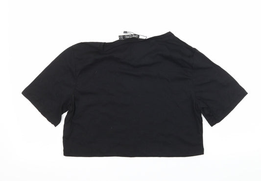 I SAW IT FIRST Womens Black  Jersey Basic T-Shirt Size 14  - Limited Edition