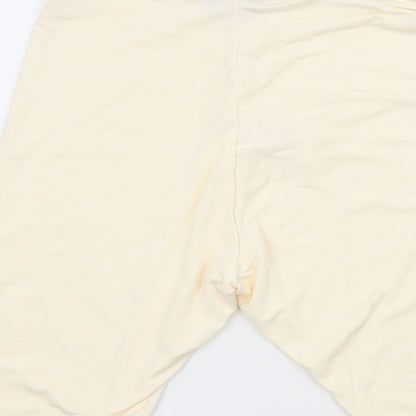 PRETTYLITTLETHING Womens Ivory  Jersey Compression Shorts Size 8