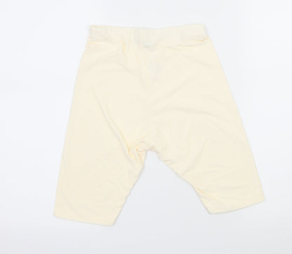 PRETTYLITTLETHING Womens Ivory  Jersey Compression Shorts Size 6