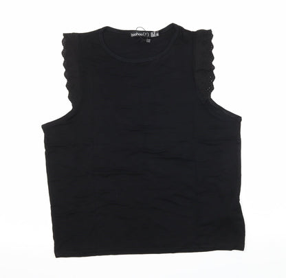 Boohoo Womens Black  Jersey Basic Tank Size 12