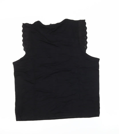 Boohoo Womens Black  Jersey Basic Tank Size 12