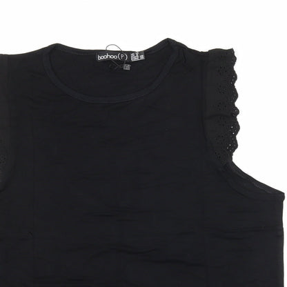 Boohoo Womens Black  Jersey Basic Tank Size 12