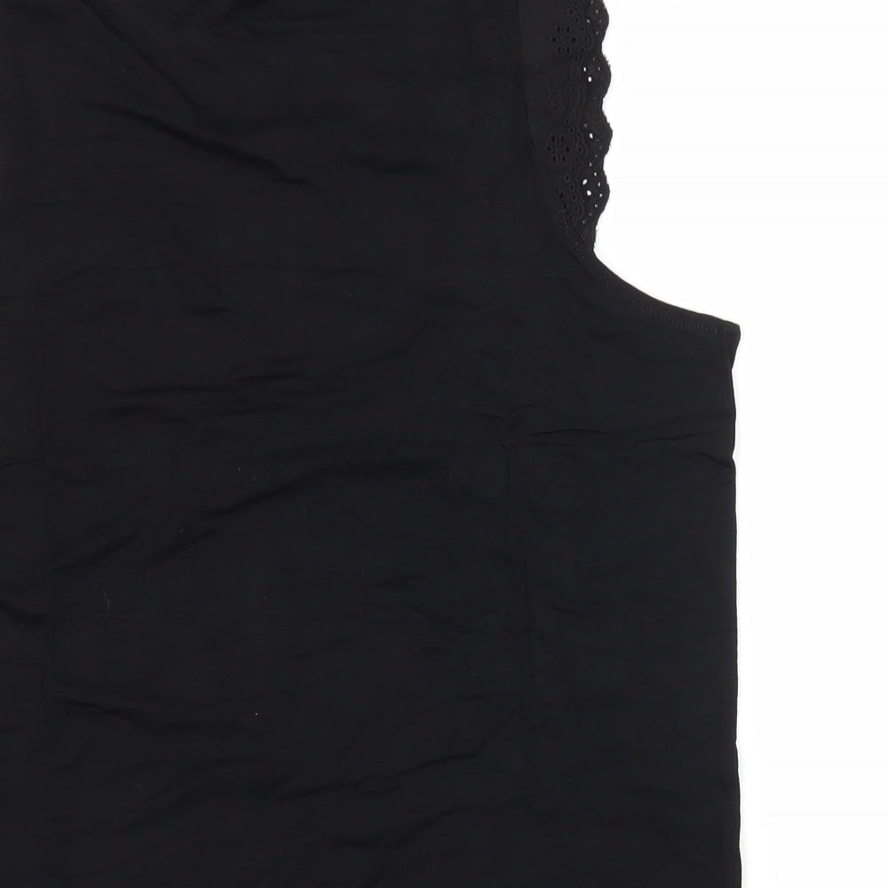 Boohoo Womens Black  Jersey Basic Tank Size 12
