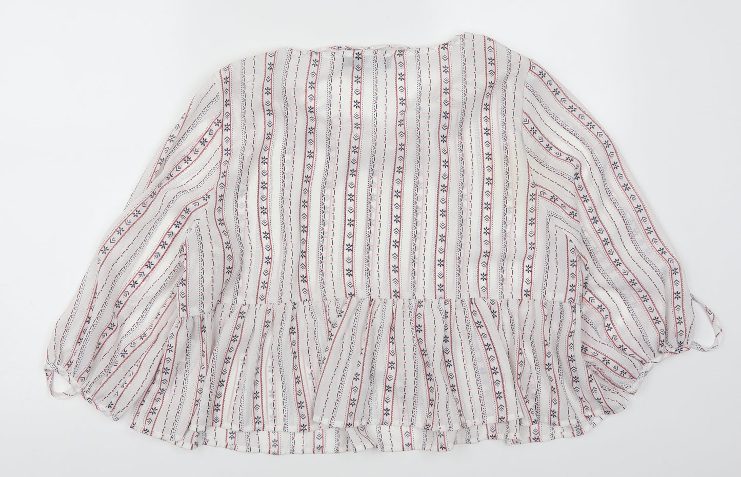 Womens UK Size 8 PRETTYLITTLETHING White Basic Blouse