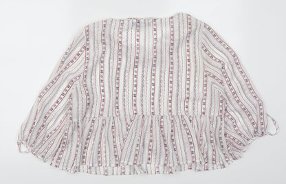 Womens UK Size 8 PRETTYLITTLETHING White Basic Blouse