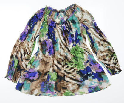 Klass Womens Multicoloured Geometric  Skater Dress  Size 10