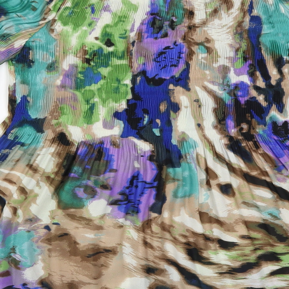 Klass Womens Multicoloured Geometric  Skater Dress  Size 10