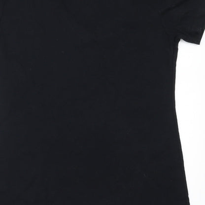 Womens UK Size M Next Level Black Basic T-Shirt