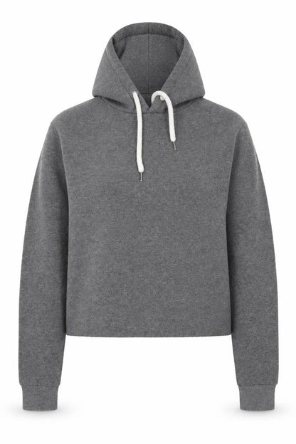 Front view of Atmosphere women’s grey pullover hoodie, size UK 4