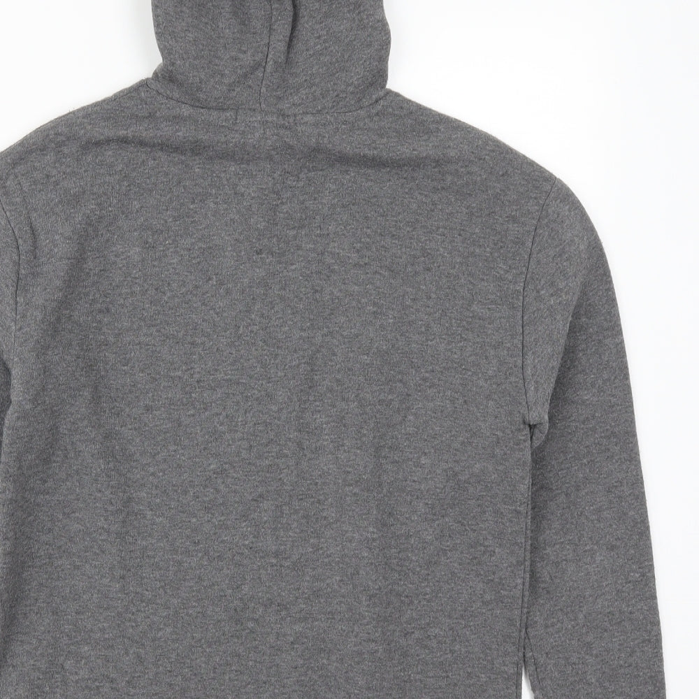 Brand and care label for Atmosphere women’s grey pullover hoodie, size UK 4