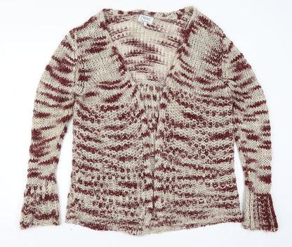 NEXT Womens Red Striped Knit Cardigan Jumper Size L