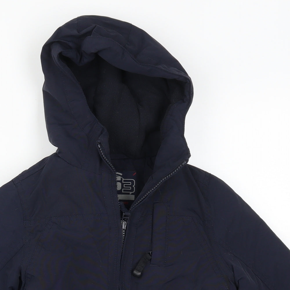 Close-up detail of Urban 63 boys’ blue basic coat coat, size 3, years