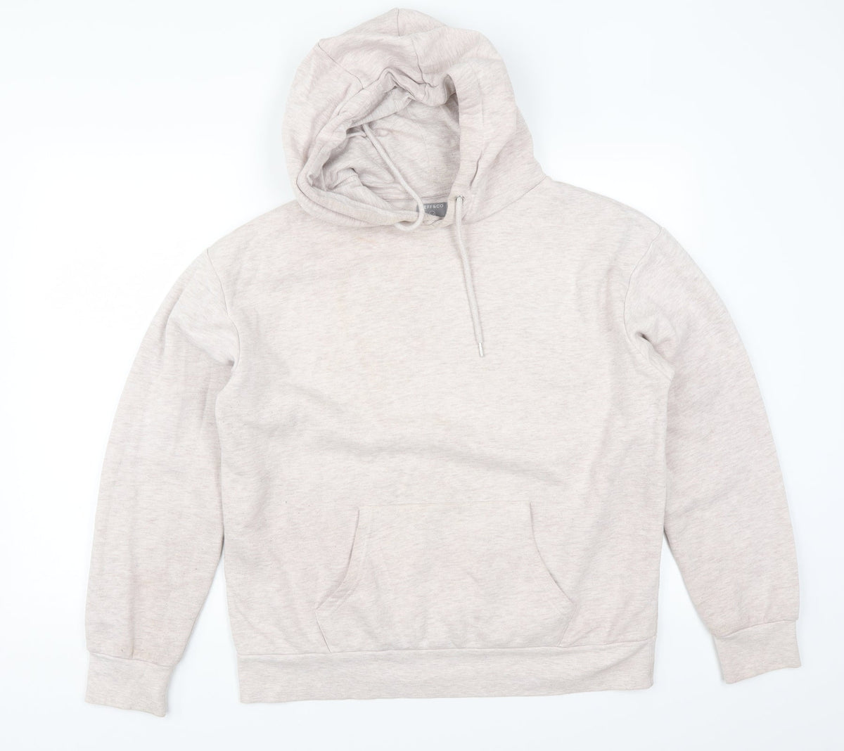 Additional front view of Jeff & Co women’s pink pullover hoodie, size UK 10