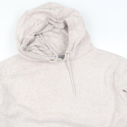 Close-up detail of Jeff & Co women’s pink pullover hoodie, size UK 10